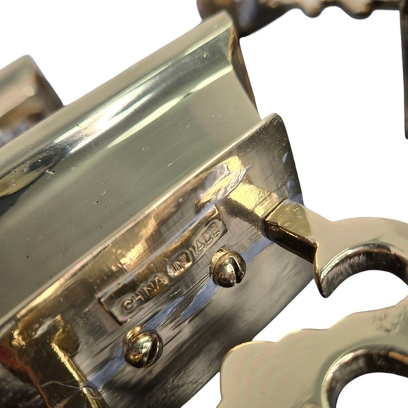 Set Of 2 Vintage 15" Tall Brass Chinese Candle Holders, Chinoiserie Candlesticks - Picture 10 of 15